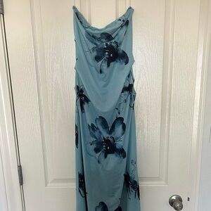 Floral Blue Maxi Dress